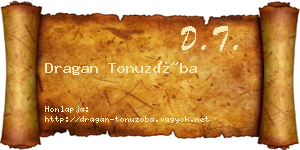 Dragan Tonuzóba névjegykártya